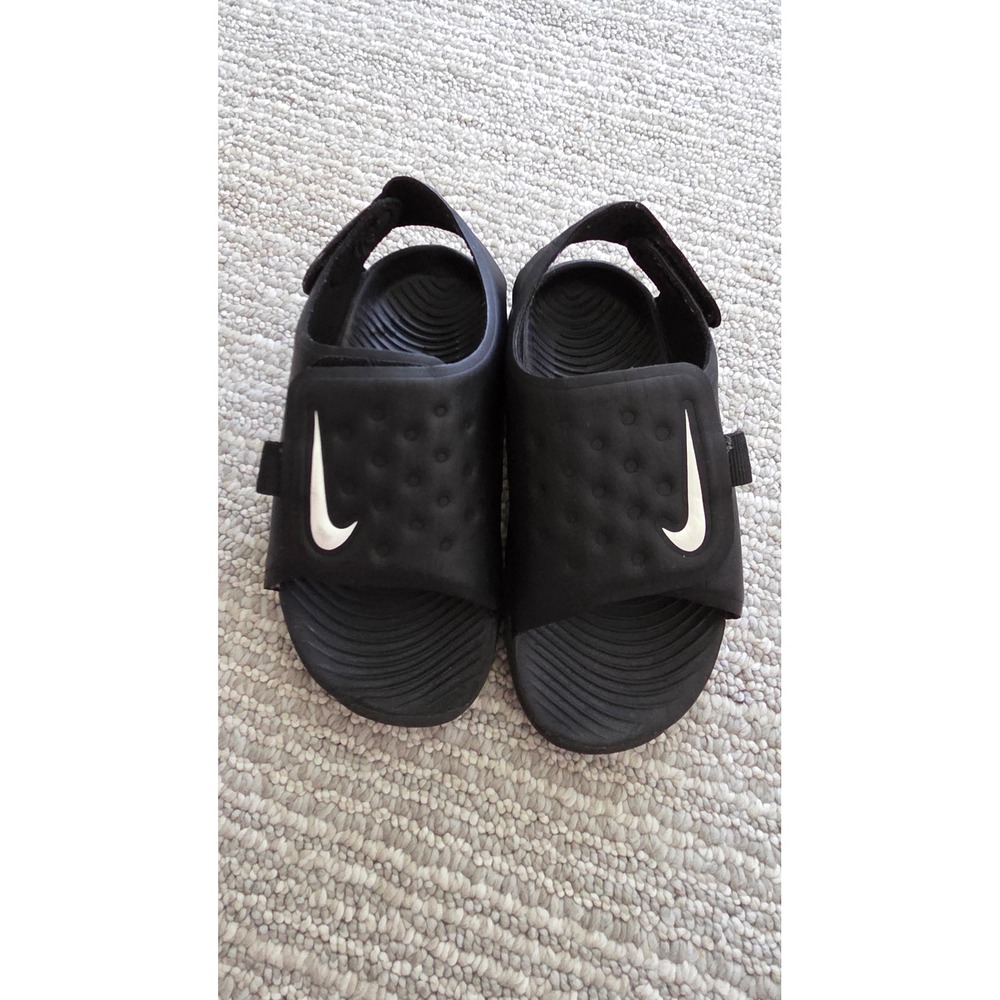 Nike Sunray Adjust 5 V2 Toddler Sandals Black White AJ9077-001 Size 8C
